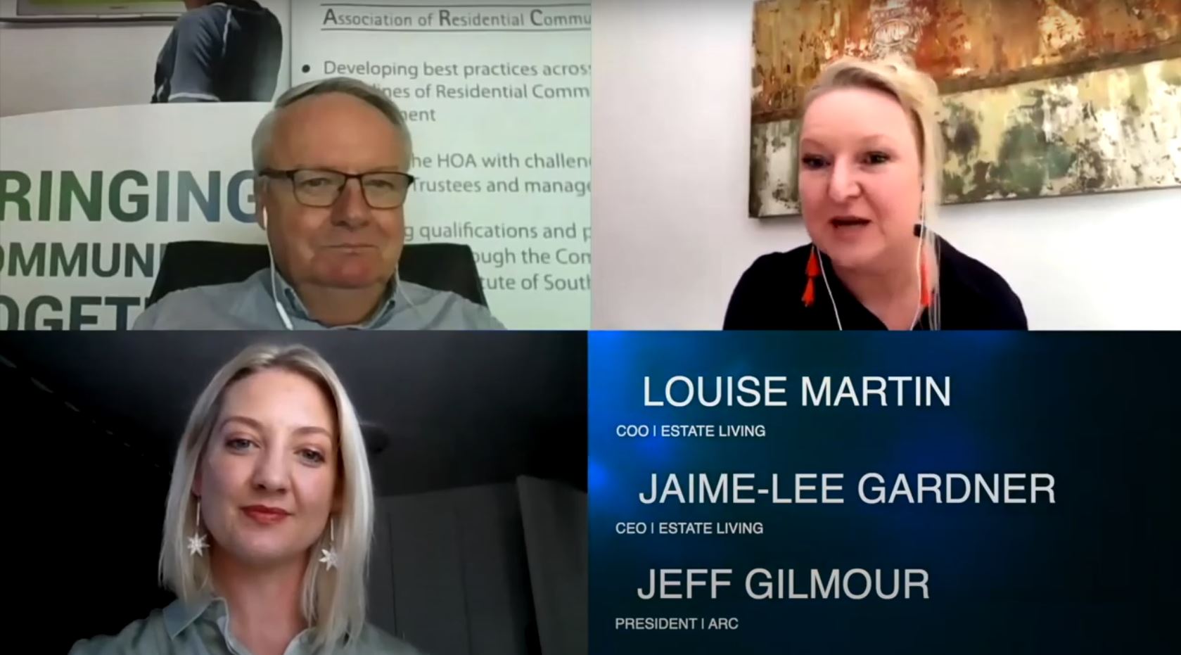 In the #BestOfCommunity series, Jeff Gilmour of ARC, Jaime-Lee Gardner and Louise Martin of Estate Living discuss community living spaces in South Africa. In the 3rd episode we look at the estate and community brand. Understanding how public and homeowner sentiment plays role in the value of the collective community and individual properties.