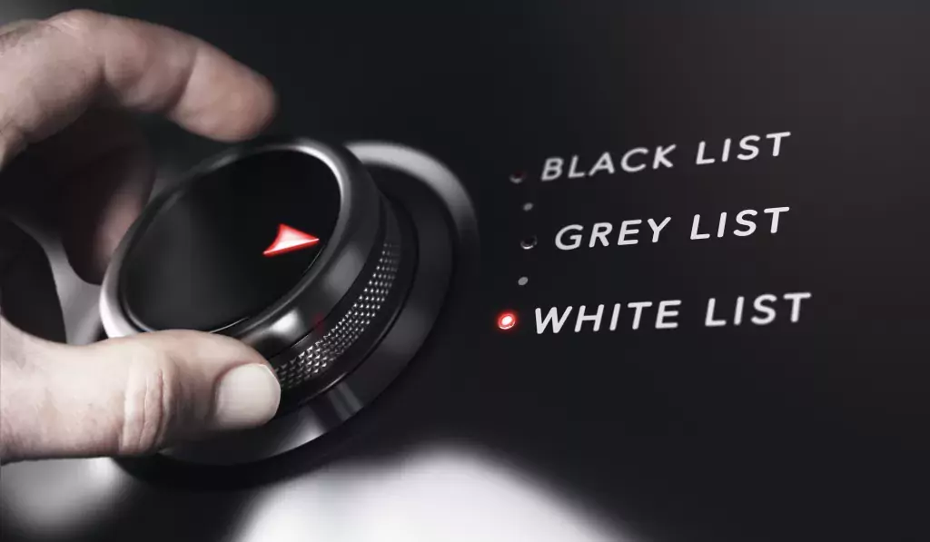 Grey - listing , in black and white