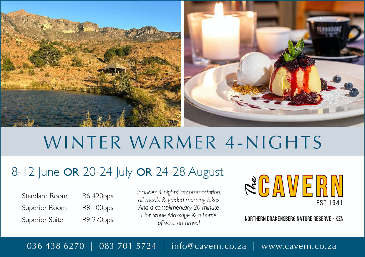 2026-06 Cavern Winter Warmer The Cavern: Experience the Northern Drakensberg