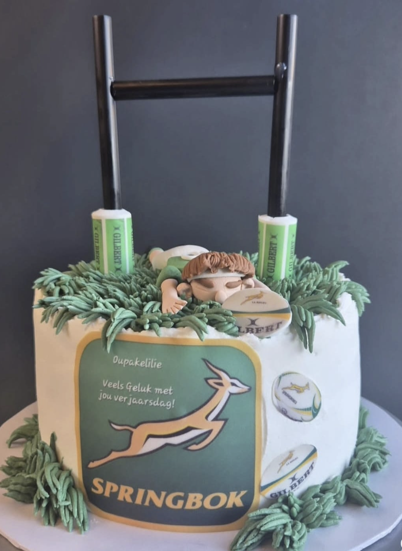 Springbok-theme cake – just in time for test rugby Springbok-theme cake – just in time for test rugby