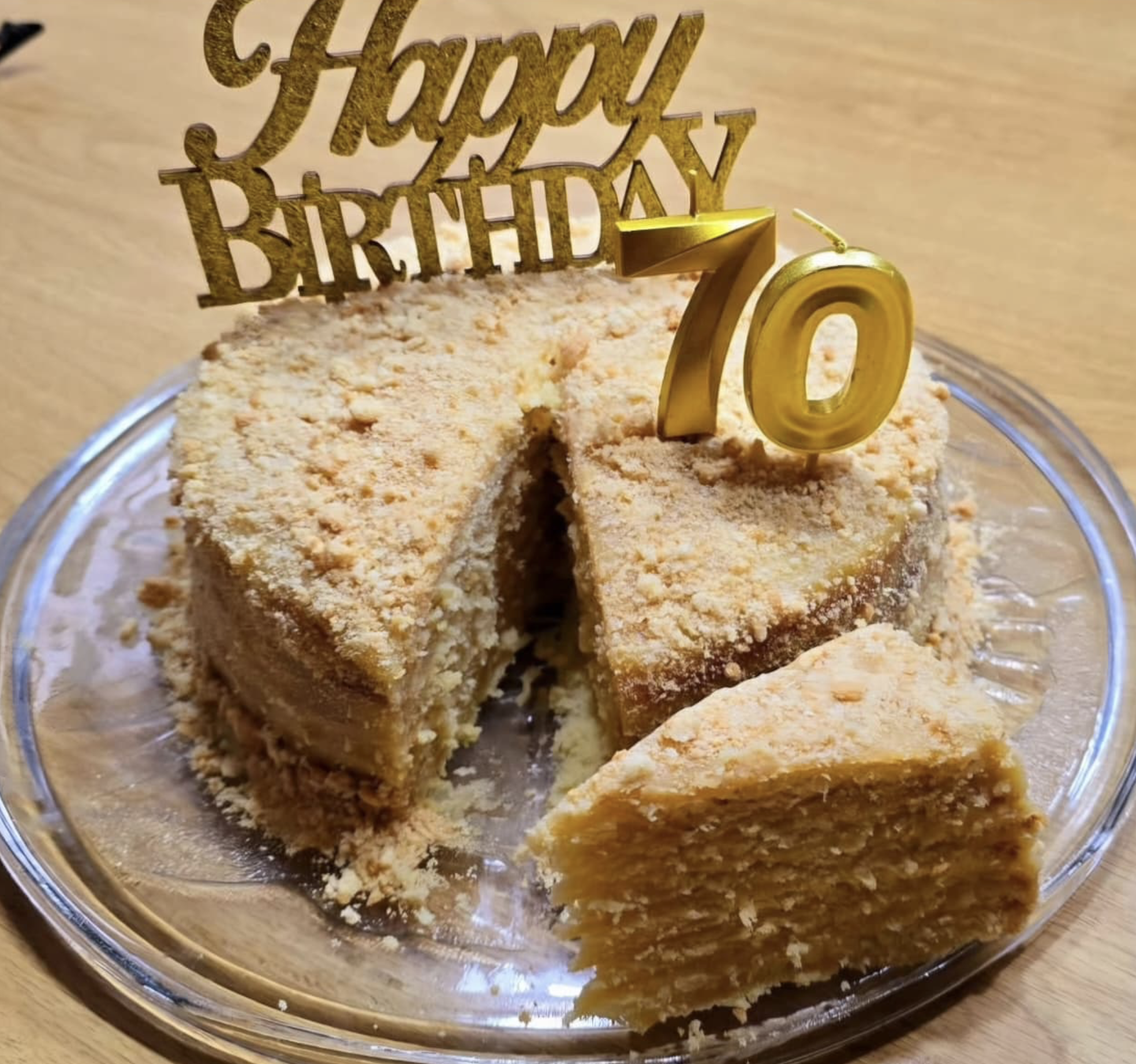 Nicolene’s Jewish custard tart for a very lucky 70-year-old Nicolene’s Jewish custard tart for a very lucky 70-year-old.
