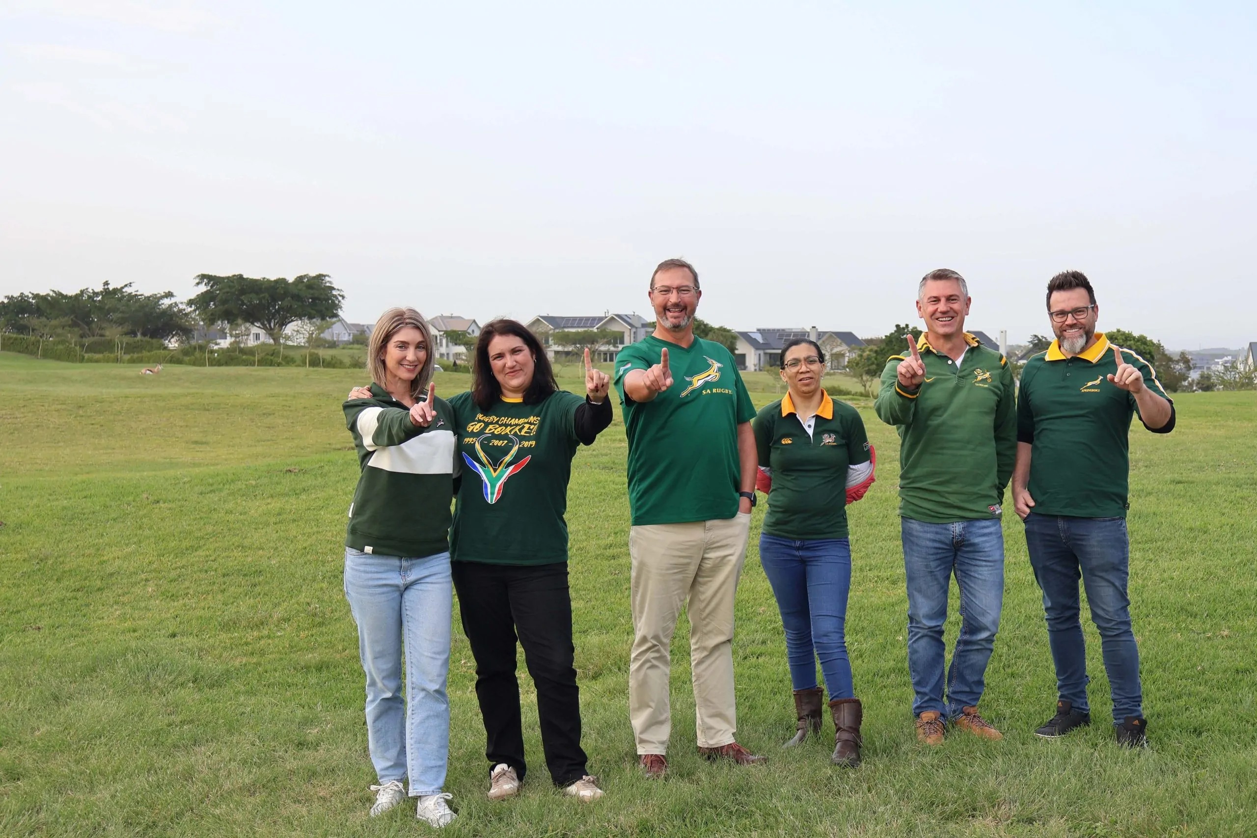 The HOA team, from left, are Lize, Marina, Willem, Masadi, Piet and Andries The HOA team, from left, are Lize, Marina, Willem, Masadi, Piet and Andries